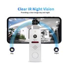 Wireless Video Doorbell Apartment Intercom With 1080p Video Entry Doorphone