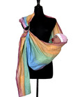 L  ll   Baby Ring Sling Carrier Rainbow Linen Perfect For Newborns To Toddlers-nwt