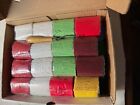Vtg J   P Christmas Quilt Latch Hook Kit 40 x27  Cabins Poinsettia  25121