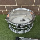 Ludwig Black White Badge Snare Drum 14    Chrome W  Small Snare 13      Stand