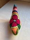 Mexican Huichol Yarn Art Bird Figurine Handmade Retro Funky Bird Vintage 7   