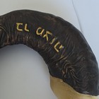 Handmade Judaic Shofar With Hebrew Inscription