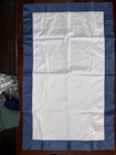 Ralph Lauren King Sham 20x40 Blue Framed 100  Cotton Button Enclosure White