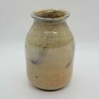 Vintage Studio Art Pottery Signed Yvette Earth Tones Bluish Gray Mcm Vase