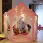New Princess Castle House Lit Lighted Indoor Outdoor Kids Play Tent Girls Pink