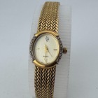 Vtg Avon Quartz Watch Women Genuine Diamonds Gold Tone Oval Analog New Battery