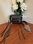 Rebecca Minkoff 4 Zip Moto Camera Bag Black Leather Crossbody