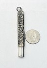 925 Sterling Silver Floral Vine Needle Case With Pendant Loop - 3 Inch