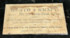 Antique New Orleans Heath Kraft Business Card 525 Camp St Trade Card Ephemera