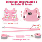 Toddler Leash Anti Lost Wrist Link  Butterfly Kids Safety Harness With 49 Steel