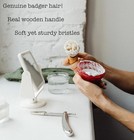 2-pack Wood Handled Badger Hair Shaving Brush For Use With   