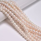 Grade A White Fresh Water Pearl Round Beads 8-9mm 9-10mm 10-11mm 15 5   Strand