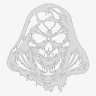 Reaper Skull  1 - Reusable Airbrush Stencil Template