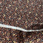 Cranston Brown Calico Fabric W  Small Orange Yellow White Floral Tulip Print