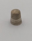 Vintage Sterling Silver Sewing Thimble Floral Band Honeycomb Pattern Collectible