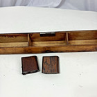 Antique Singer Treadle Sewing Machine Cabinet Flip Out Center Drawer Oak Wood