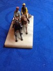 Vintage Lead Toy Set  horse Race  Mounted On Onyx Or Marble Or Soapstone 012926e