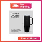 Corkcicle Cruiser Tumbler With Handle   Straw  40 Oz  Matte Black
