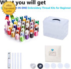63-color Embroidery Thread Kit  63 Spools 550 Yds No-break Anti-tangle Polyester