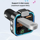 Car Hands-free Bluetooth 5 0 Fm Transmitter Car Kit Mp3 Modulator Player Handsfr