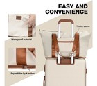 Travelhouse 6 Piece Hardshell Luggage Set Hardside Lightweight Suitcase  white 