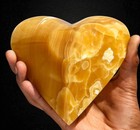 Gemstone Bowl Energy Chakra Balance 140mm Yellow Mexican Calcite Heart Shape