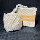 Vintage Avon Bubble Bath Flavor Warm Gold Soap-on-a-rope 5 Oz