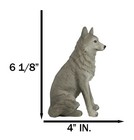 Cries Of The Night Sitting Alpha Grey Direwolf Wolf Home Decor Figurine 6 h