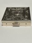 Vintage  Volupte Sterling Silver Compact Makeup Mirror Art Nouveau Style Floral