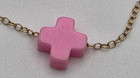 Enewton Egirl Bright Pink Signature Cross Necklace 14k Gold Filled 14    Kids