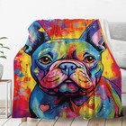 Alifafa French Bulldog Gifts  Colorful Splash Art 50 x40  