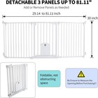 81 11  Extra Wide Baby Gate With Cat Door Auto Close Pet Gates Dog Gate Hardware