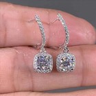 925 Sterling Silver Crystal Drop Dangle Stud Earrings Womens Girls Gifts
