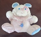 1988 Fisher Price Puffalump Bunny   Dog  Baby Plush Rattle Lot Of 2 Vintage