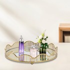 Decorative Gold Mirror Tray For Jewelry Bathroom Vanity Storage Organizer Tray