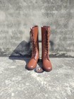 Ww2 German Officer Sa Brown Leather Long Military Boot With Leather Sole  Boots