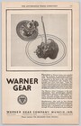 1921 Warner Gears Warner Gear Company Muncie In Print  Ad