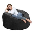 4 Foot Bean Bag Chair Memory Foam Big Bean Bag For Adults Big Sofa With Fluffy 