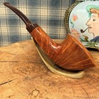 Danish Flame Grain Horn - K - Cumberland Stem - Estate Tobacco Pipe 