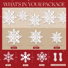 Snowflake Hanging Ornaments Set  Winter Wonderland Christmas Tree Decorations