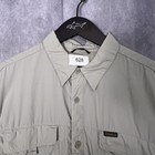 Columbia Titanium Mens Xl Khaki Vented Short Sleeve Shirt