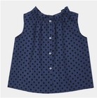 Caramel Baby   Child Girls Polka Dot Top   Bloomers Set Navy Blue 3y