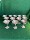 Lot Of 12 Genuine Pewter Wine Goblets  Champagne Coupes  Charmingly Rustic  Vtg