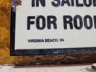 Vintage 1942 Sailor Porcelain Sign Old Hotel Virginia Beach Street Girls Brothel