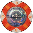 2017 Funded Bit Coin Btcc Red Poker Chip   005 Btc     pcgs Ms-70    pop  3  0 Finer