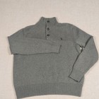 Polo Ralph Lauren 1 4 Zip Button Pullover Sweater Mens Size M Gray Euc