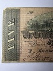 1864 Confederate States Of America  5 Note T-69 Richmond Civil War Currency