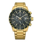 Citizen Chronograph An3682-54e Quartz Black Dial Gold-tone 44mm New Men s Watch