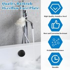 Tub Overflow Cover 3-1 8  Two Hole Bathtub Overflow Plate With Two Matching S