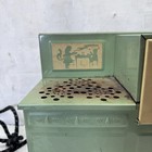 Child   s Metal Green Toy Electric Stove Vintage 